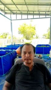 กระชังบกบ่อผ้าใบ PE ขนาด1. 2 * 2 * ลึก 40cm ราคาไม่รวมโครง