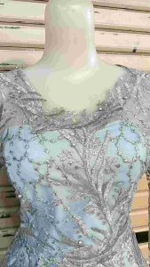 Kebaya Modern Wisuda Krah Sabrina Lengan Panjang