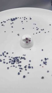 Triple Ruby Halo Ring in 925 Sterling Silver ✨❤️