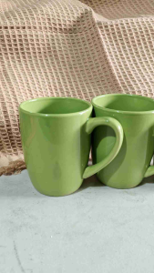3pcs. Apple Green Coffee Mugs 140z Microwavable