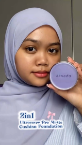 Obsess Cosmetics 2-in-1 UltraCover Pro Matte Cushion Foundation |Full Coverage Oil Control Lightweight & Long-Lasting Wear |Conceals Acne Dark Spots & Redness