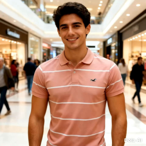(Liuqiming888) Mens #2182 Premium Quality Honeycomb Polo Shirt
