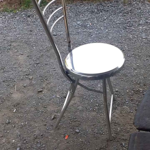 Ghế xếp lưng dựa inox. cao 50cm lưng kiểu 8 song