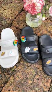 รองเท้าแตะ แบบสวม ลายการ์ตูนน่ารัก สีสดใส วัสดุยาง นิ่มสบาย สินค้าพร้อมส่ง2078#