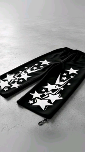 SMUSHKIDS Celana Baggy Skena Anak Panjang Gombrong Usia 7-12 Tahun Fleece Hitam VOL005