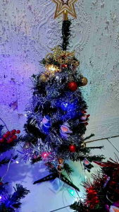 Paket Hemat Pohon Natal Mini 60 cm 40 cm dengan Dekorasi Bintang dan Huruf Merry Christmas Aksesoris Lengkap COD Berlaku