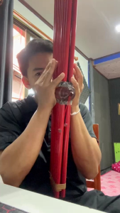 แคนพลาสติกคีย์Fm สีแดง ลิ้นเงิน