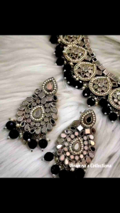 Haseenas Mirror Kundan Necklace Set