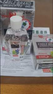 [Hang Xách Tay]Dầu gió trắng con ó 2 nắp Eagle Brand Medicated Oil 24ml Mỹ thơm nóng hỗ trợ giảm cảm giác say tàu xe giảm đau nhức khớp