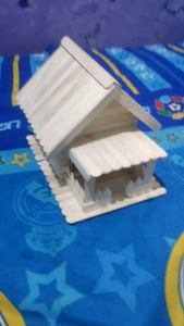 miniatur rumah prakarya kerajinan tangan stik es krim