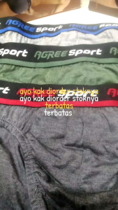 CELANA DALAM AGREE SPORT CD 2311 ISI 3 PCS//CELANA DALAM KARET BOKSER