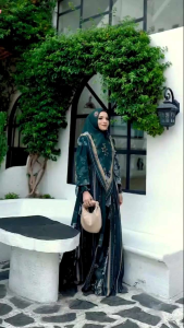GAMIS TERBARU SYARI: FASHION MODERN MEWAH ELEGAN BAJU DRESS ETNIK MUSLIM BATIK ETNIK SAFEERA