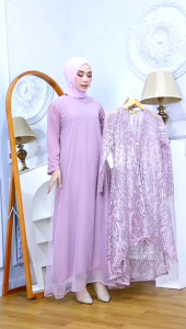 COD/TERBARU GAMIS PESTA QUTER LEPAS PASANG MEWAH/ GAMIS QUTER LEPAS FREE HIJAB