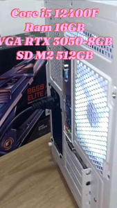 Thùng PC Core i5 12400F + RTX 3050-8GB + Ram 16GB+ SSD M2 512GB