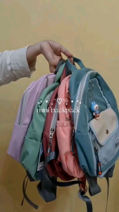 Tas Ransel Backpack Anak Cewek Kanvas/Tas Gendong/Tas Punggung Distro Gaul