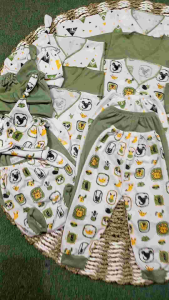 18 Pcs / 9 Stel Baju Bayi Newborn Motif Terbaru Untuk Laki-laki Perempuan Katun PE Double