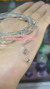Lắc tay bạc s925 kiểu đầu kim xỏ xuyên tâm