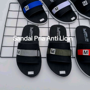 Sandal Slop Pria Terbaru 2024 Sendal slide pria motif MH24 Sandal pria terlaris