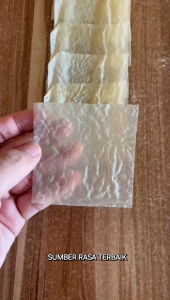 Kulit Tahu Tawar Putih 8cm x 8cm isi 50pcs (Sertifikat Halal)