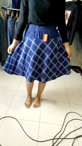 Rok Jeans Payung Pendek Motif