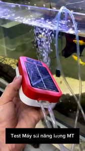 Máy sủi oxy tích điện-Năng lượng mặt trời BAOYU BY-A3| Siêu tiện lợi|Tặng 2mét dây sủi+ 2 quả sủi.