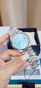 ĐỒNG HỒ NAM CHÍNH HÃNG Citizen NJ0151-88M Automatic Tsuyosa President Blue Dial Sapphire Silver Stainless Steel