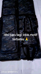 Tas Ransel senapan Kotak camo Loreng saku + saku pompa