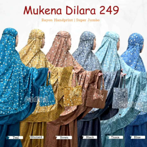 Mukena Dilara 249 / Mukena Motif / Mukena Rayon / Mukena dewasa / mukena jumbo / mukena by fadira