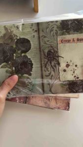 HAve a good day The mysterious Manual Background paper a5 paper materials  Writable paper materials light weight papers  93.4grams  5 variations available 20 designs x 2 = 40 sheets  size : 140 x 200mm ( around size of a5 paper