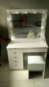 Meja Rias Full Layar Lampu Barang Ready Stock Free Ongkir Jabodetabek
