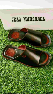 Sandal Kulit Pria Jeas Marshall - Kulit Sapi Asli 100% - JM 01 Cokelat ( Produksi Sendiri )