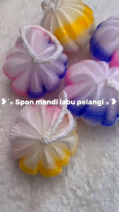 Spon Mandi Labu Murah 35 Gram Kemasan Opp/Spon Mandi Labu/Spon Mandi Blewah