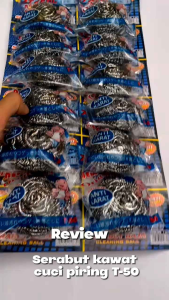 12 Pcs Serabut Kawat Besco Hw-T50/Cleaning Ball/Serabut Kawat Baja