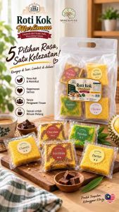 Roti Kok Merlimau Durian 130gm Halal Certified Marjerin Bread for Breakfast or Snack Childhood Taste