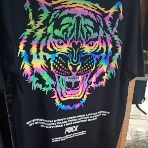 fvck-id - Reflective Oversize T-shirt Tiger 20s Japan Cotton