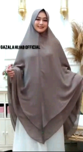 Jilbab Ceruty JUMBO Model Lancip 2 Layer