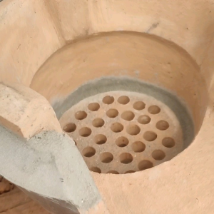 เตาดินเผาเเบบใช้ถ่านใช้ฟืนมีหูหิ้ว