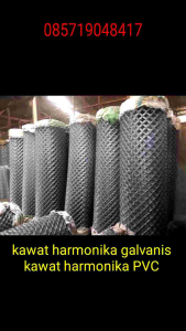 KAWAT HARMONIKA GALVANIS ANTI KARAT 1 ROLL PANJANG 25 METER TINGGI 150/100 CM LUBANG 5X5 CM