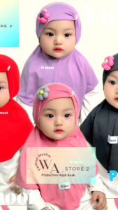 ZIHAN HIJAB ANAK BAYI 3 6 BULAN 0 1 2 tahun / hijab bayi ZIHAN kerudung bayi/ hijab bayi anak