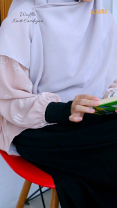 𝐀𝐋𝐕𝐀𝐑𝐀 - Cardigan Waffle Wanita Fashion Wanita Outer Wanita Kekinian