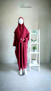 𝐉𝐔𝐇𝐃𝐀 - Set Abaya wanita muslimah Efrina Abaya Set motif polos bahan Crinkle busui friendly (Part 1)