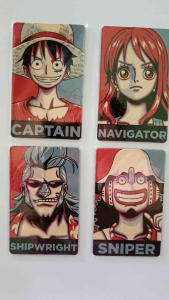 Anime | One Piece | Straw Hat Pirates Classic/Vintage Themed ATM Size Ref Magnets | Souvenir | Decor