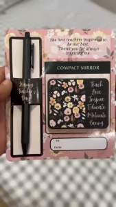 Teacher’s Day Gift pen/mini portable double sided mirror