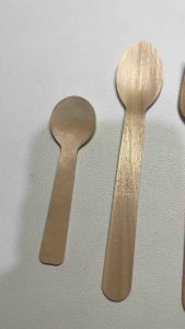 [50 pcs or 25 pcs] Disposable Wooden Toy Spoon Spoon Fork SporkKnife Utensils Cutlery Dessert