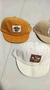 CAE - Topi Bisbol Anak 0-2 Tahun Laki Perempuan Future Bear Corduroy Polos Baseball Hat Import