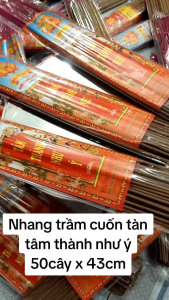 [ NHANG TRẦM BẮC - TÂM THÀNH NHƯ Ý ] 10 TÉP =500 CÂY CAO 43CM THƠM NHIỀU CUỐN TÀN