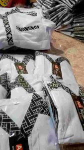 Baju Koko anak laki-laki setelan lengan panjang motif Kurta kancing usia 3th-12th