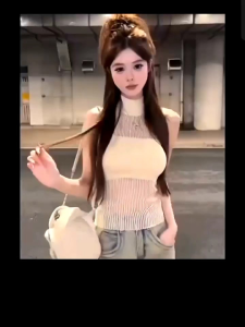 เสื้อแขนกุดคอเต่า ซีทรู