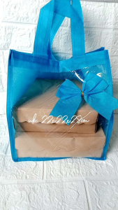 12 pcs Tas Hajatan Spunbond Mika Warna Ukuran 22x22x28 cm Goodie Bag Transparan Ulang Tahun
