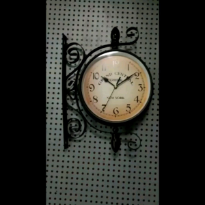 Jam Dinding Gantung Dua Sisi Shabby Vintage Garden Cafe